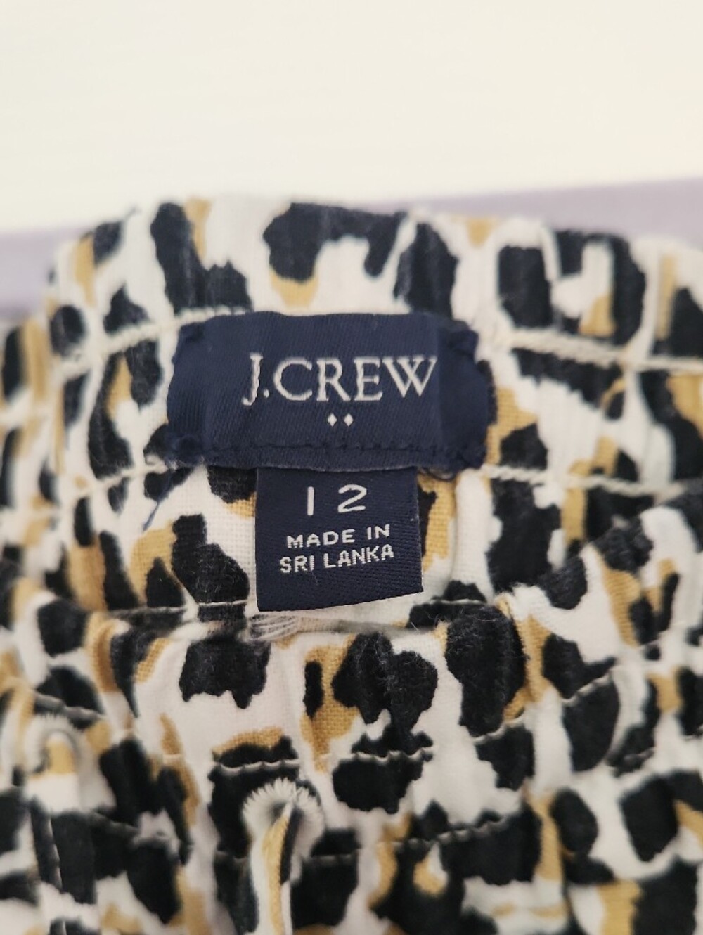 Cozy Casual Chic Weekend J. Crew Leopard-Print Linen Cotton Pull-On Joggers - Picture 2 of 7